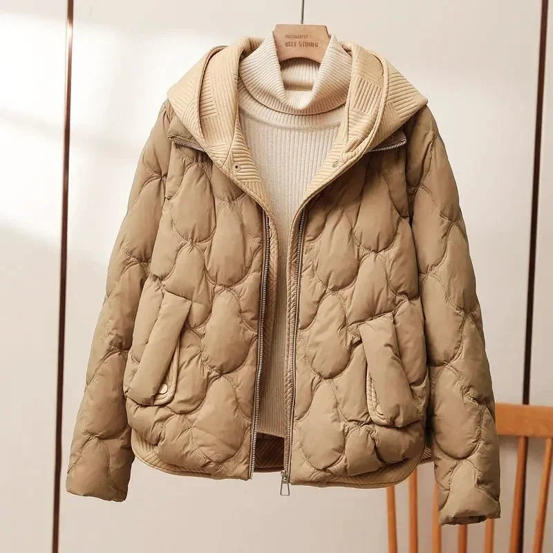 Veste en coton matelassée à capuche