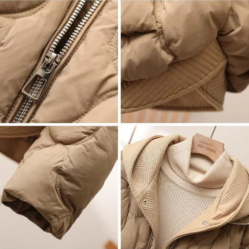 Veste en coton matelassée à capuche