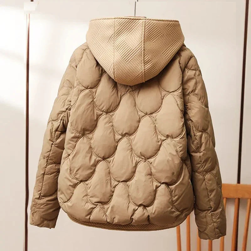 Veste en coton matelassée à capuche