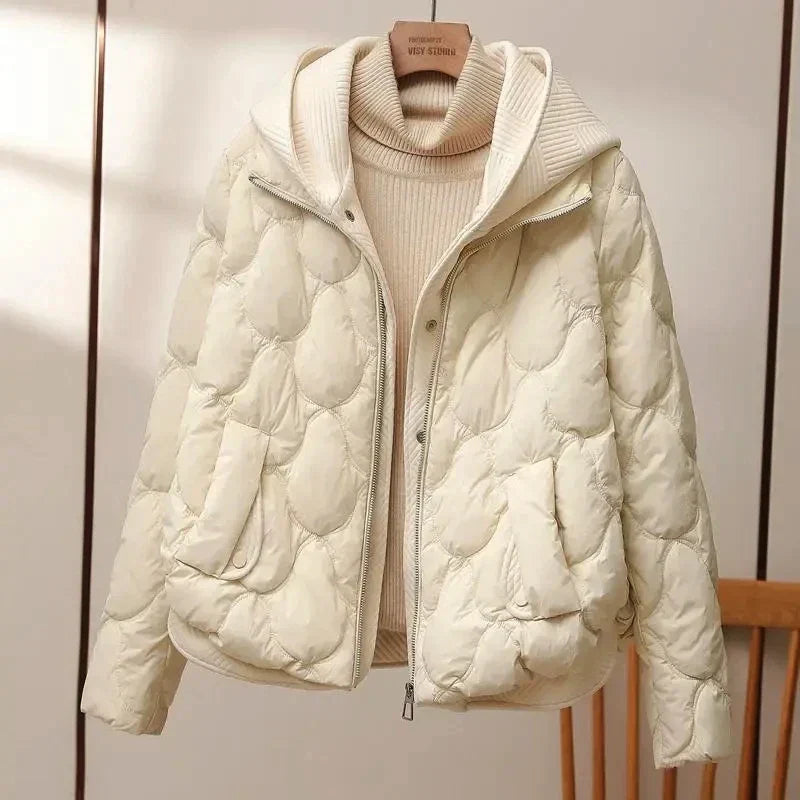 Veste en coton matelassée à capuche