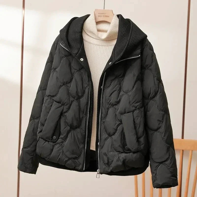 Veste en coton matelassée à capuche