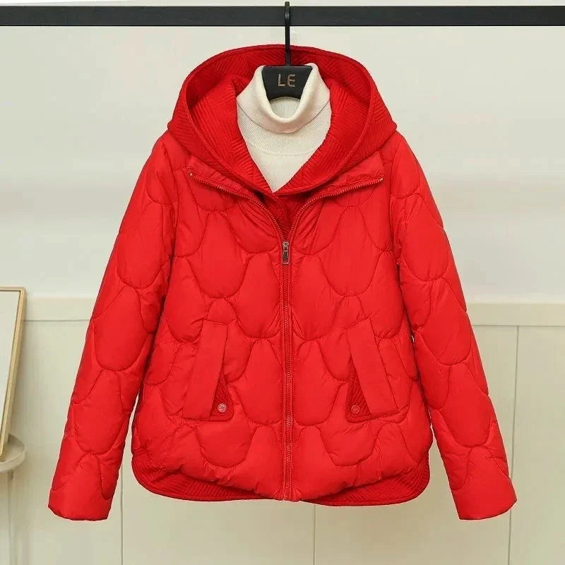 Veste en coton matelassée à capuche